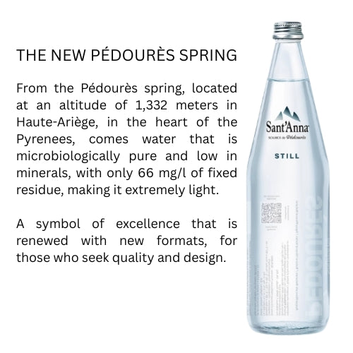 Acqua Sant'Anna Pédourès Spring Natural Still Mineral Water | Glass 12X75cl | WATER FOR BABIES