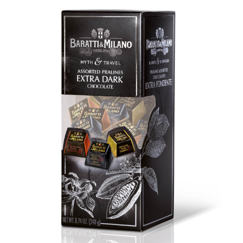 Finest Assorted EXTRA DARK Chocolate Praline Travel Box 248g