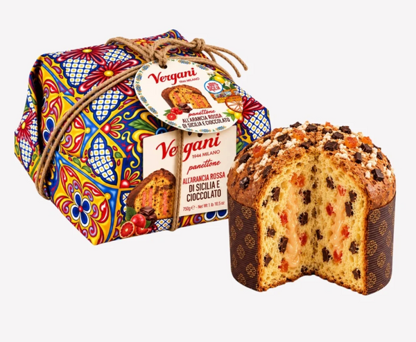 Vergani Milano Red Orange & Chocolate Premium Italian Panettone 750g
