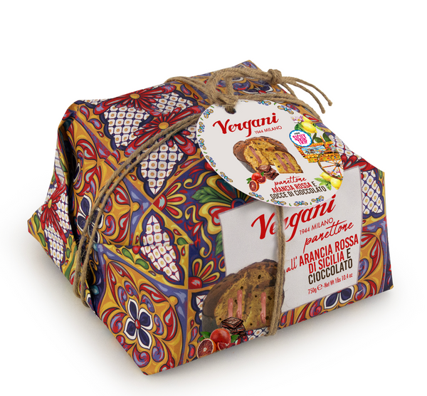 Vergani Milano Red Orange & Chocolate Premium Italian Panettone 750g