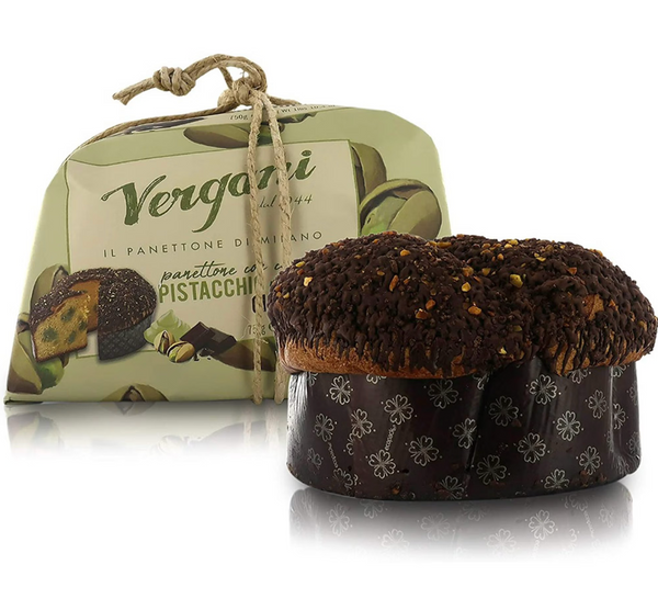 Vergani Milano Pistachio cream & Chocolate drops Panettone Gourmet 750g