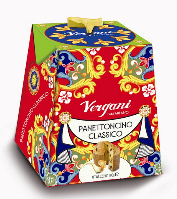 Vergani Milano Mini Panettone Sicily Trip Gift Box in Elegant Cardboard Box | Classic + Limoncello + Pistachio + Cannolo Panettoncino | 4X100g