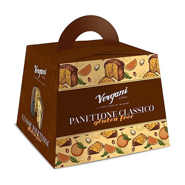 Vergani Milano Gluten Free Classic Panettone 600g in Elegant Cardboard Box