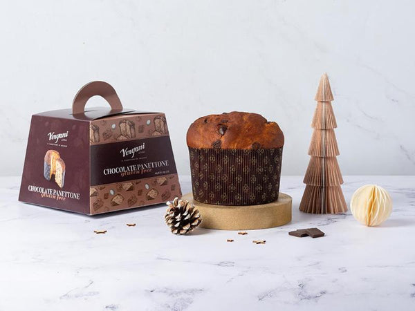 Vergani Milano Gluten Free Chocolate Panettone 600g in Elegant Cardboard Box
