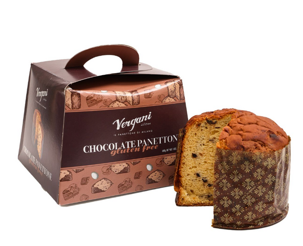 Vergani Milano Gluten Free Chocolate Panettone 600g in Elegant Cardboard Box