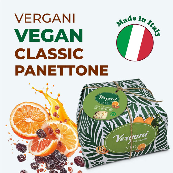 Vergani Milano Vegan Classic Christmas Cake 750g | Certified VEGANOK