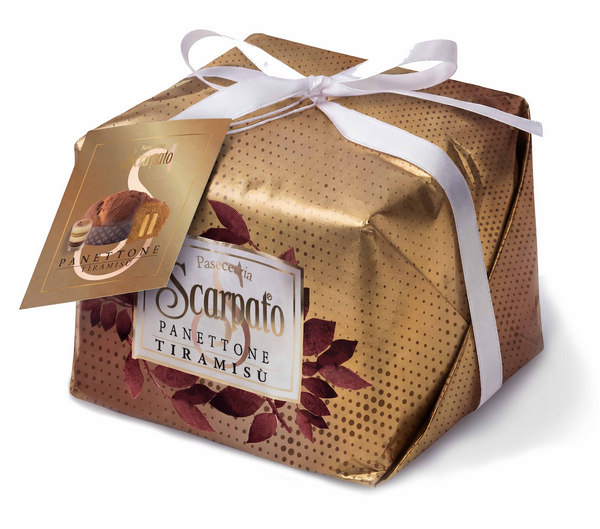 Scarpato Tiramisù Panettone 800g filled with Mascarpone Cream