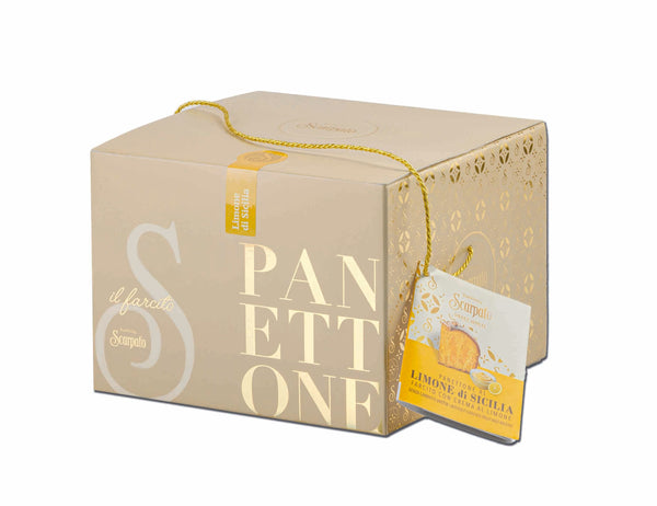 Scarpato Sicilian Lemon Panettone 500g filled with handmade Lemon Cream