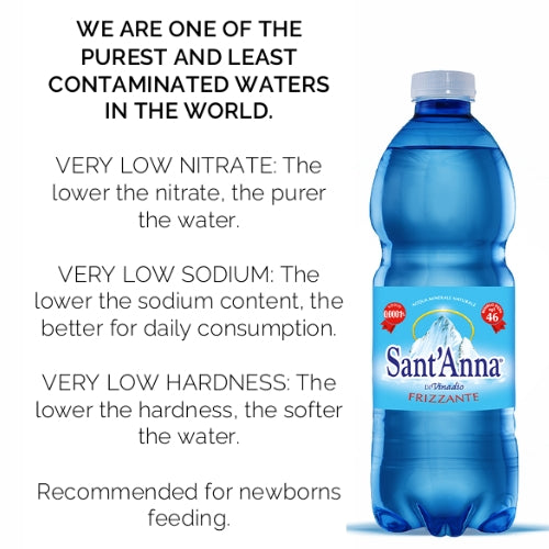 Acqua Sant'Anna Natural Sparkling Mineral Water | 24 X500ML