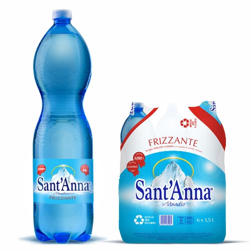 Acqua Sant'Anna Natural Sparkling Mineral Water | 6 X1.5L