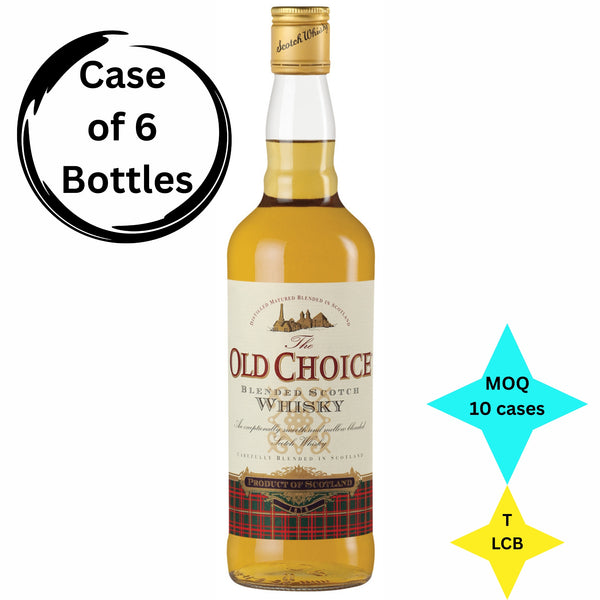 BLENDED SCOTCH WHISKY OLD CHOICE 6X70cl 40%Vol. - Price X bottle £14.25 - MOQ 10 Cases