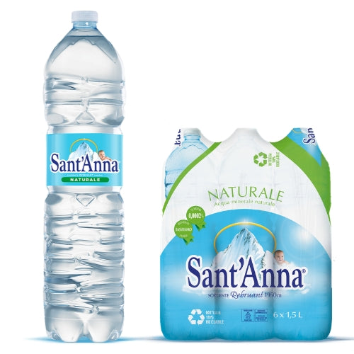 Acqua Sant'Anna Natural Still Mineral Water | 6X1.5L | WATER FOR BABIES
