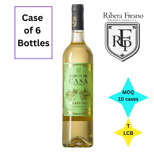 Baron de Casa Seleccion Chardonnay 6X75cl 13.5% Vol. Vintage 2023 - Price X bottle £6.67 - MOQ 10 Cases