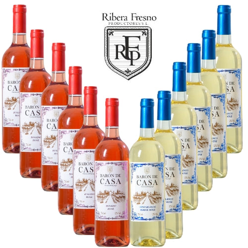 Baron de Casa Rosè Blend 6X75cl 12%Vol. + White Blend 6X75cl 12%Vol.