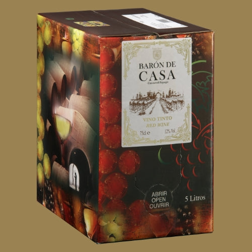Baron de Casa Tempranillo Bag in Box 5Lt 12%Vol. - Price X Litre £4.70 - MOQ 10 BIB