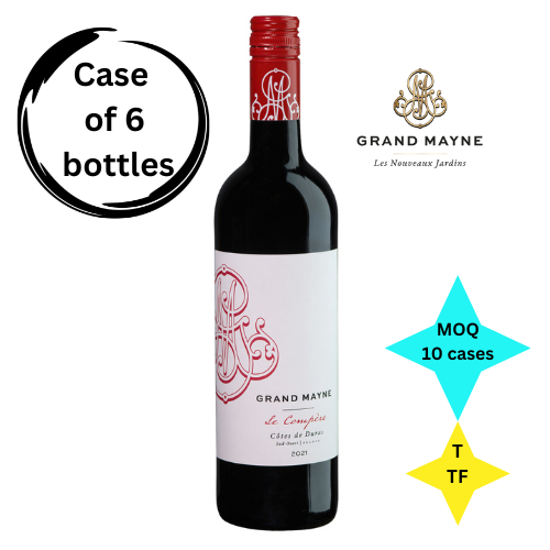 AOC CÔTES DE DURAS Le Compère ROUGE Grand Mayne 2021 6X75cl 12.50%Vol. MOQ 10 Cases