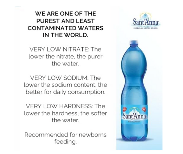Acqua Sant'Anna Natural Sparkling Mineral Water | 12 X1.5L