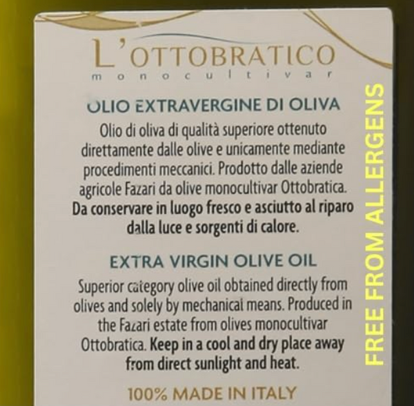 L'Ottobratico 250ml Italian Premium Extra Virgin Olive Oil