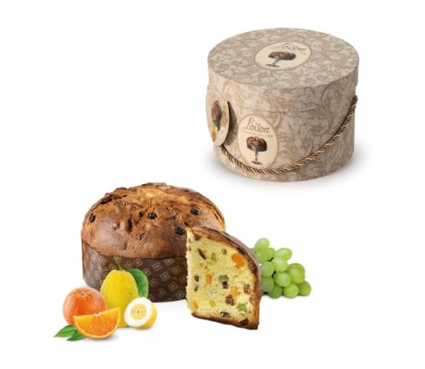 Panettone Classico 500g Frutta Loison Cappelliera (Hatbox) + Free Shopper