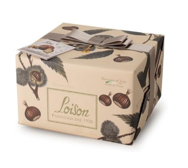 Panettone Marron Glacé 600g Frutta e Fiori Loison + Free Shopper