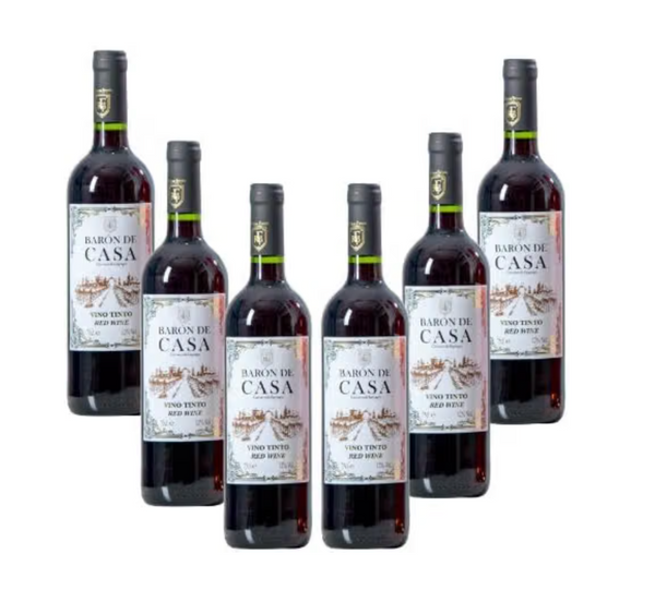 Tempranillo Red Wine from Baron de Casa 6X75cl 12% Vol.