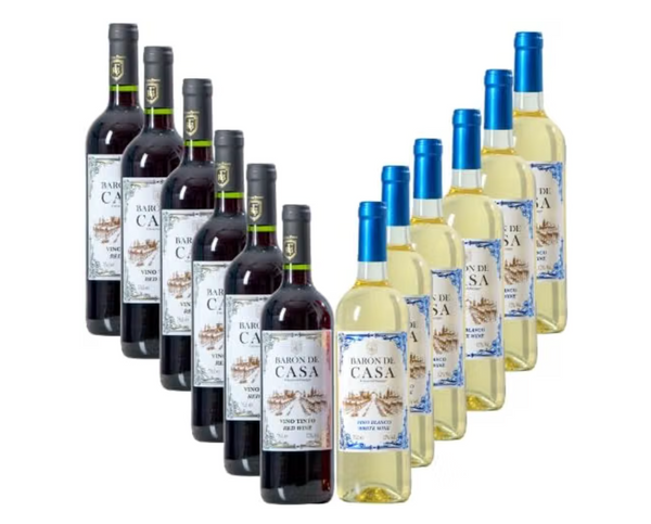 Baron de Casa Tempranillo 6X75cl 12%Vol. + White Blend 6X75cl 12%Vol.