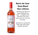 Baron de Casa Tempranillo + Rosè Blend + White Blend - 18X75cl - 12% Vol.