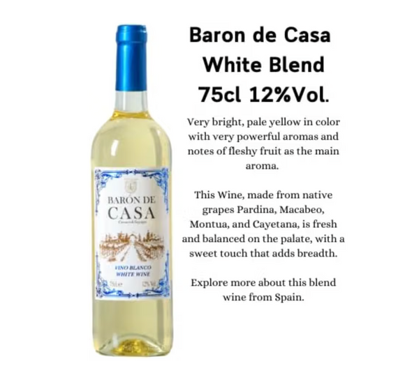 Baron de Casa Tempranillo + Rosè Blend + White Blend - 18X75cl - 12% Vol.