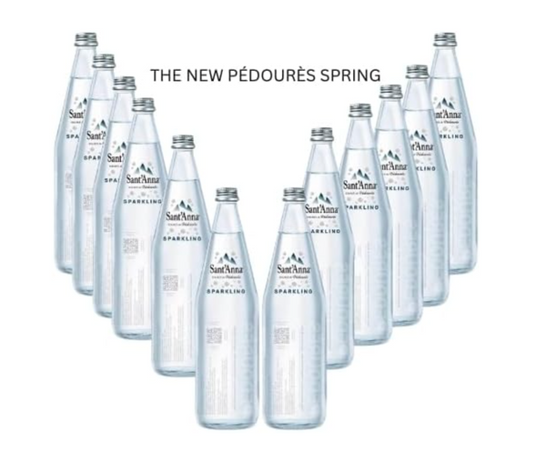 Acqua Sant'Anna Pédourès Spring Natural Sparkling Mineral Water | Glass 12X75cl